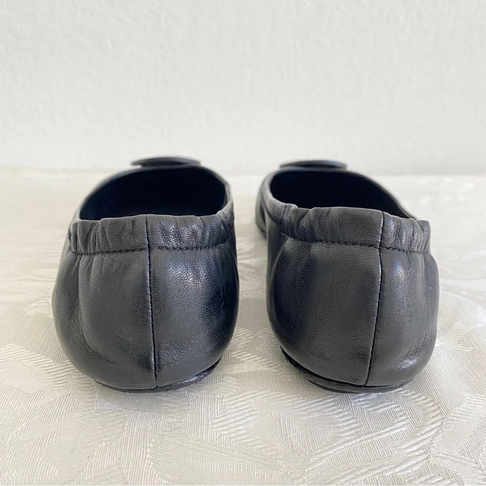 Tory Burch black leather Claire Ballet Flat